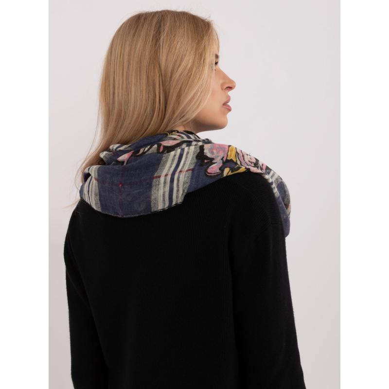 Dámský kostkovaný šátek tmavě modrý