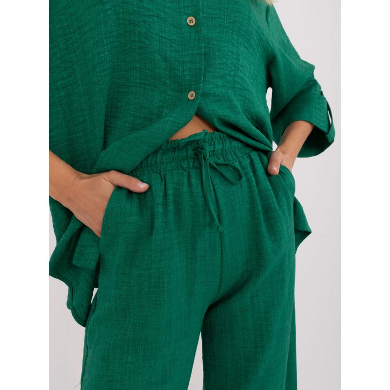 Dámský komplet s 3/4 rukávy zelený