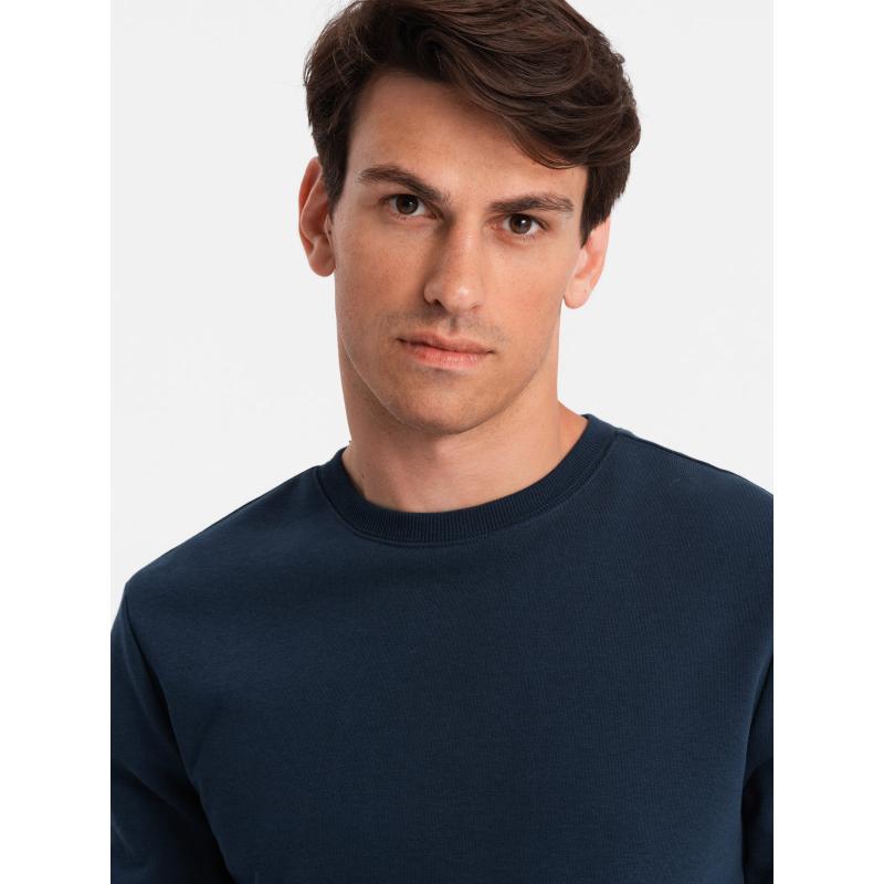 Pánská bavlněná nepropínací mikina BASIC tmavě modrá 