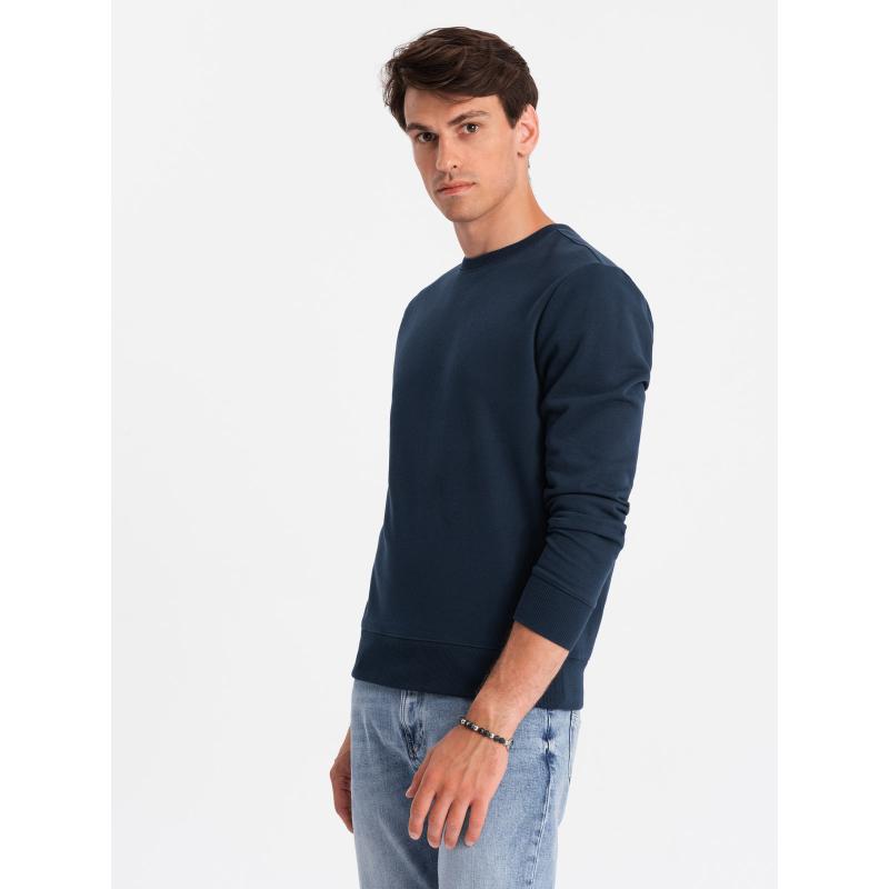 Pánská bavlněná nepropínací mikina BASIC tmavě modrá 
