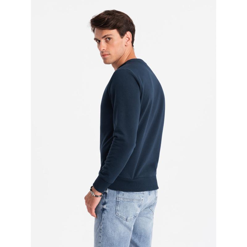 Pánská bavlněná nepropínací mikina BASIC tmavě modrá 