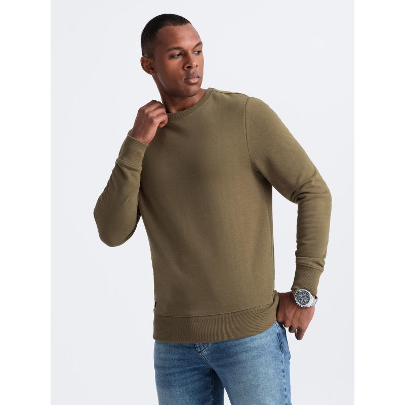 Pánská bavlněná mikina BASIC olivová 