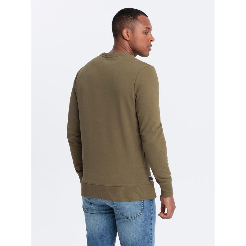 Pánská bavlněná mikina BASIC olivová 