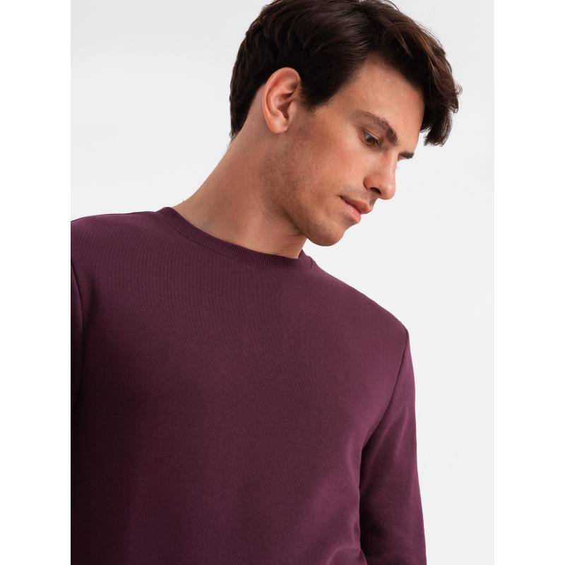 Pánská bavlněná nepropínací mikina BASIC bordó 