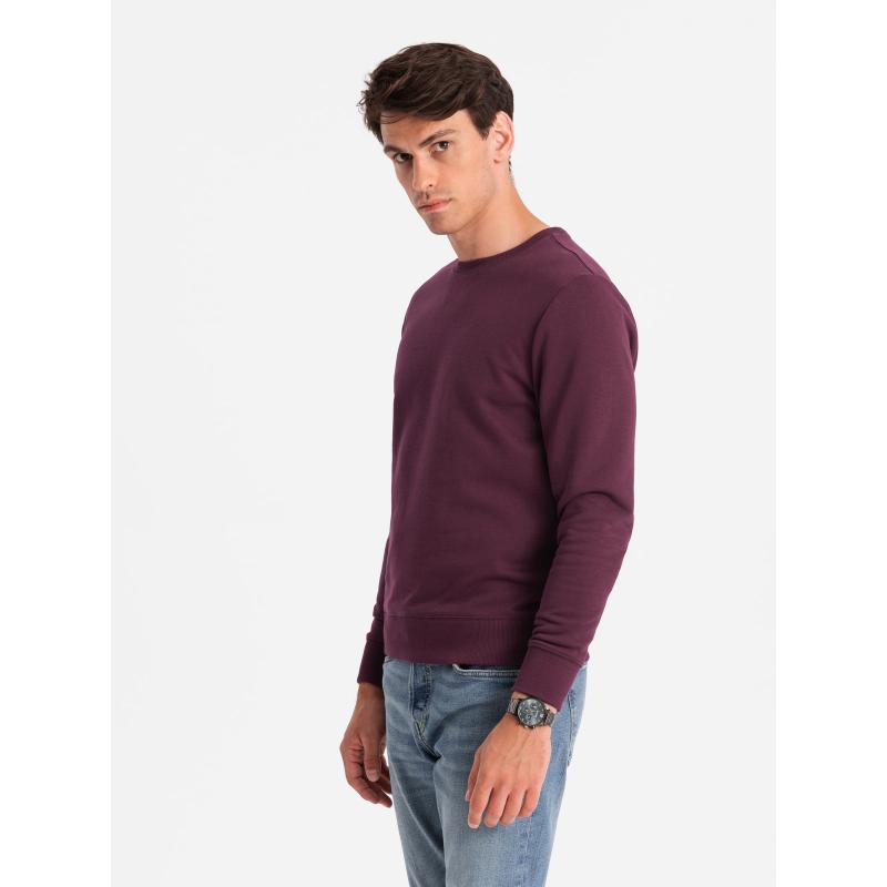 Pánská bavlněná nepropínací mikina BASIC bordó 