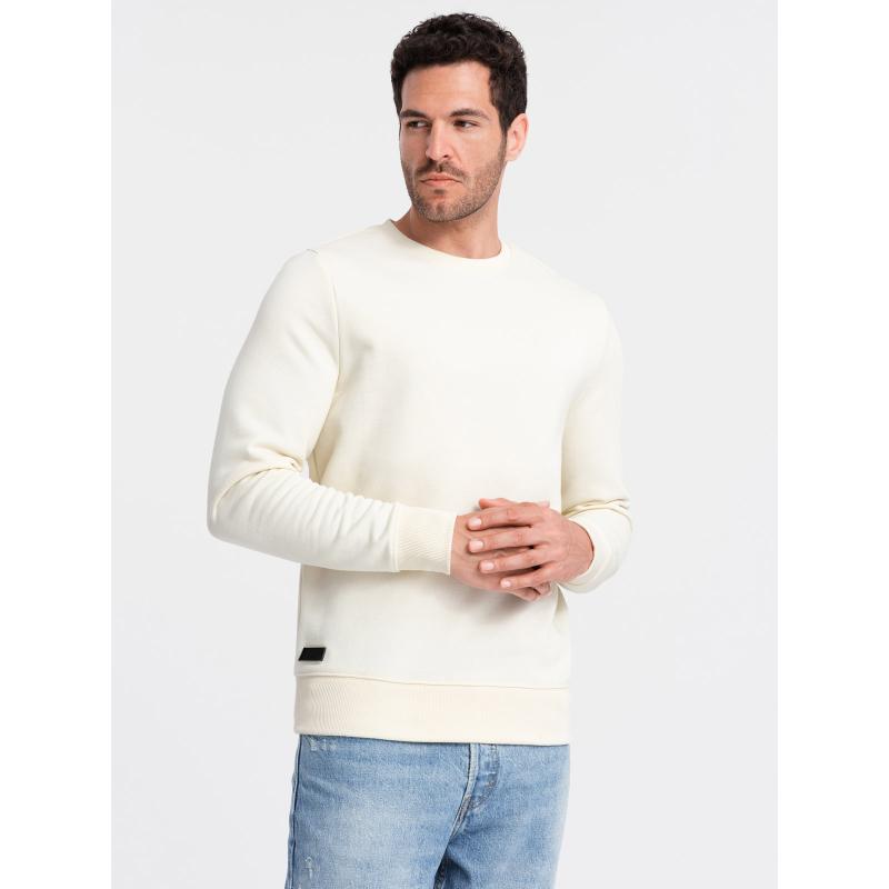 Pánská bavlněná mikina BASIC krémová 