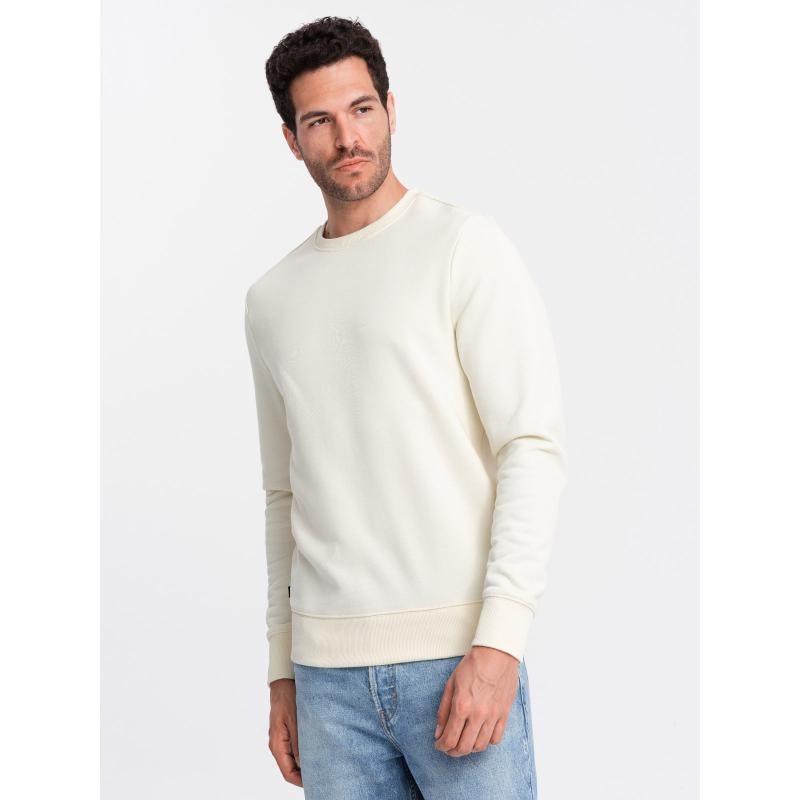 Pánská bavlněná mikina BASIC krémová 