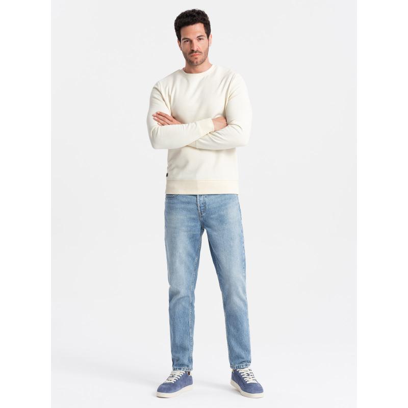 Pánská bavlněná mikina BASIC krémová 