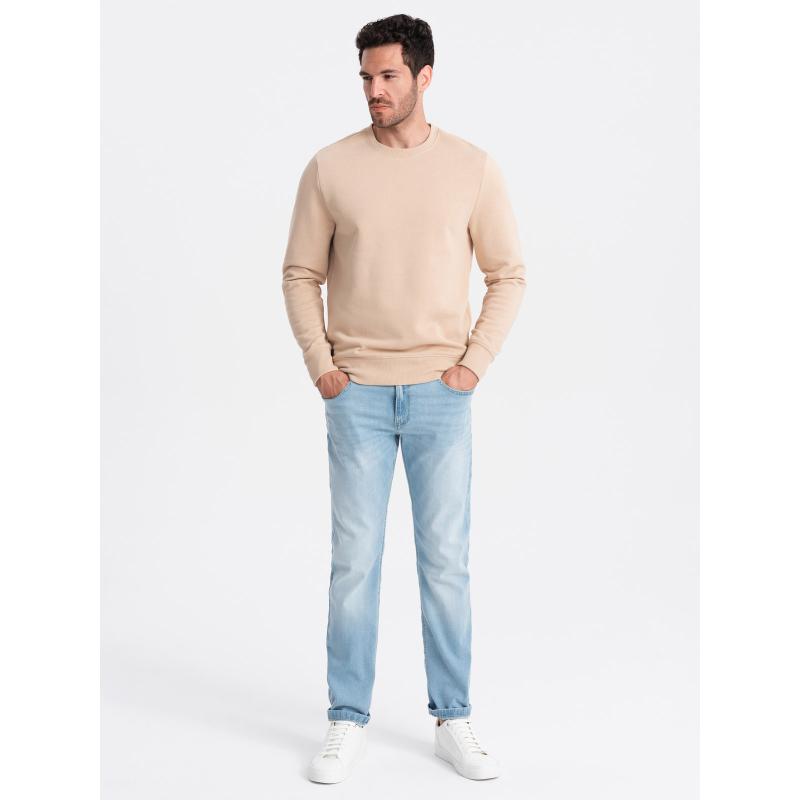 Pánská bavlněná nepropínací mikina BASIC béžová