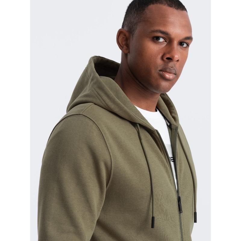 Pánská bavlněná mikina BASIC mikina olivová 