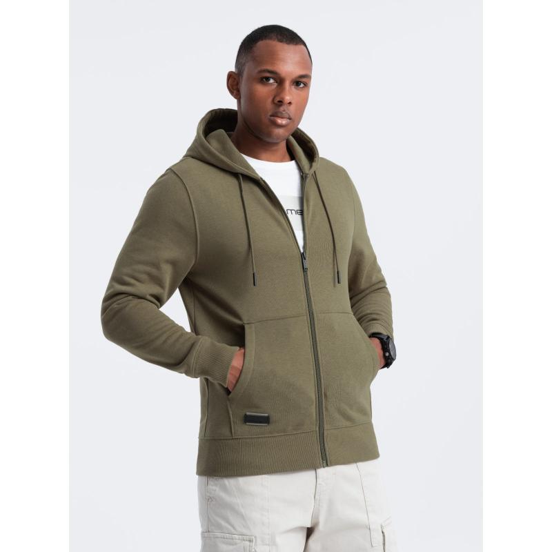 Pánská bavlněná mikina BASIC mikina olivová 