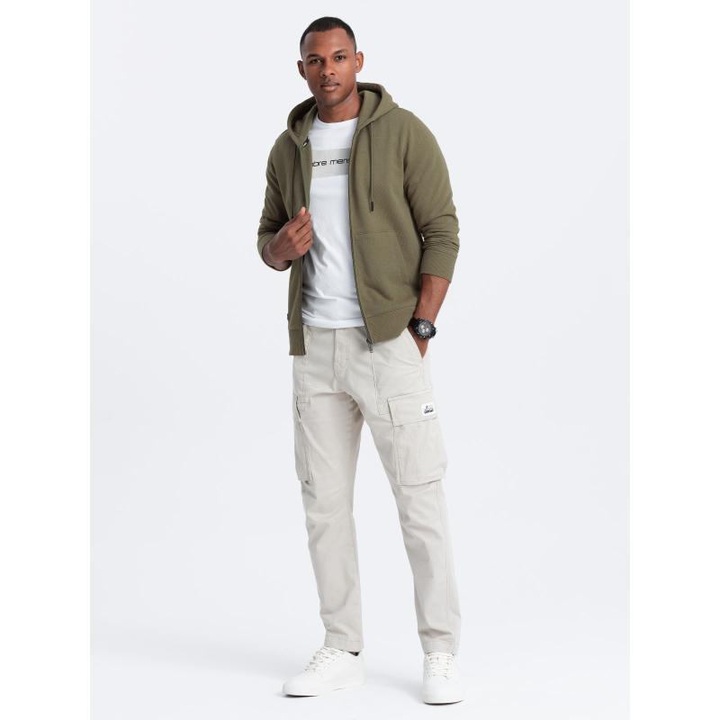 Pánská bavlněná mikina BASIC mikina olivová 