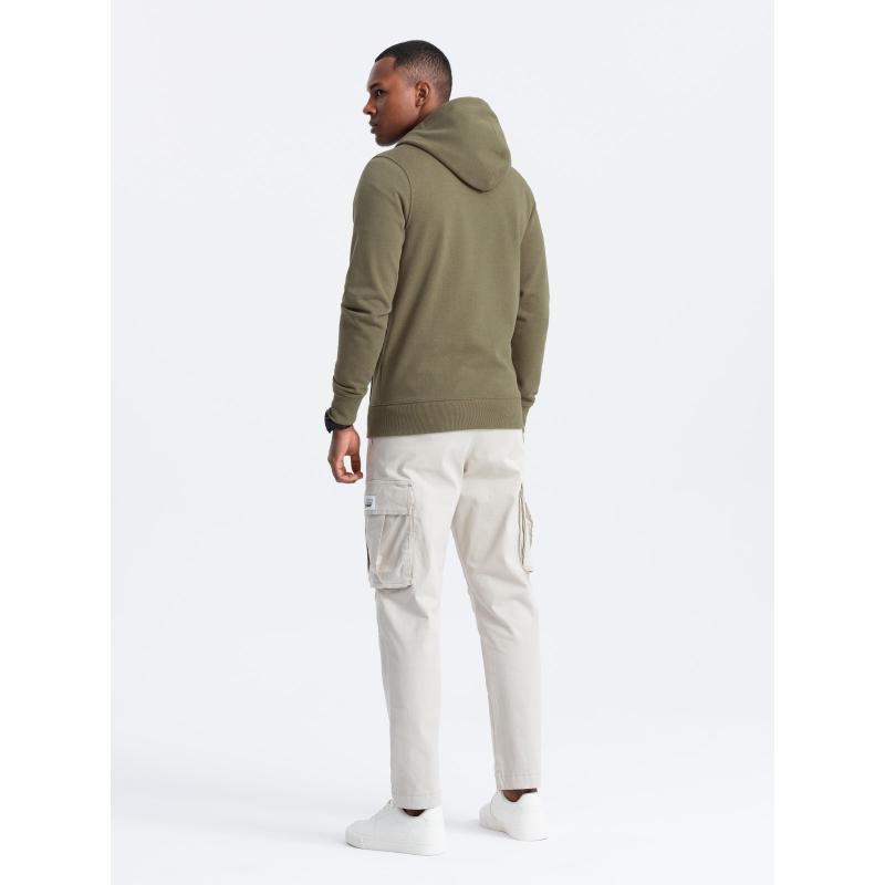 Pánská bavlněná mikina BASIC mikina olivová 