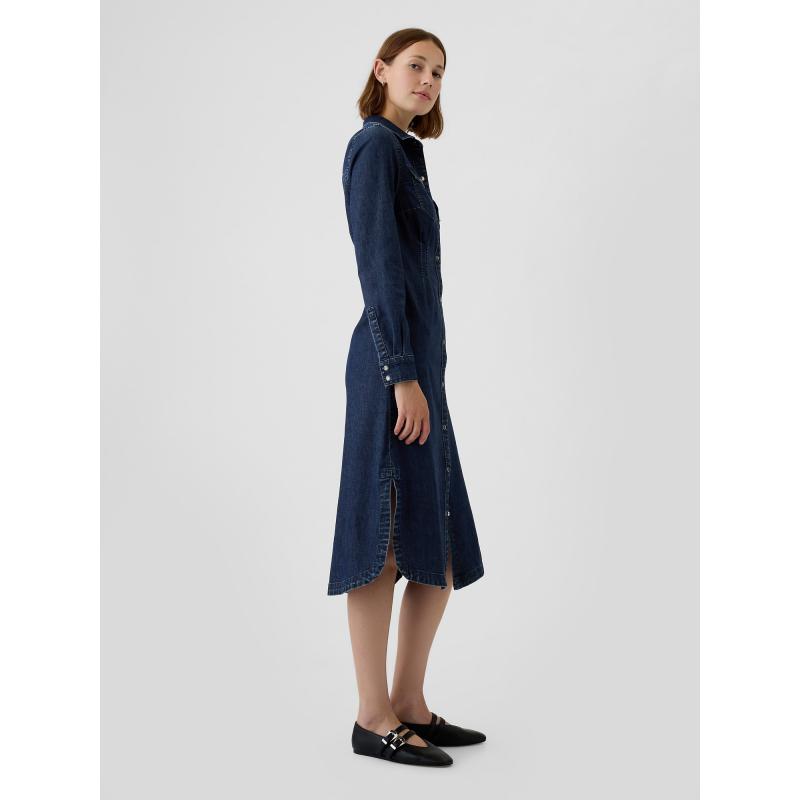 Džínové midi šaty Western