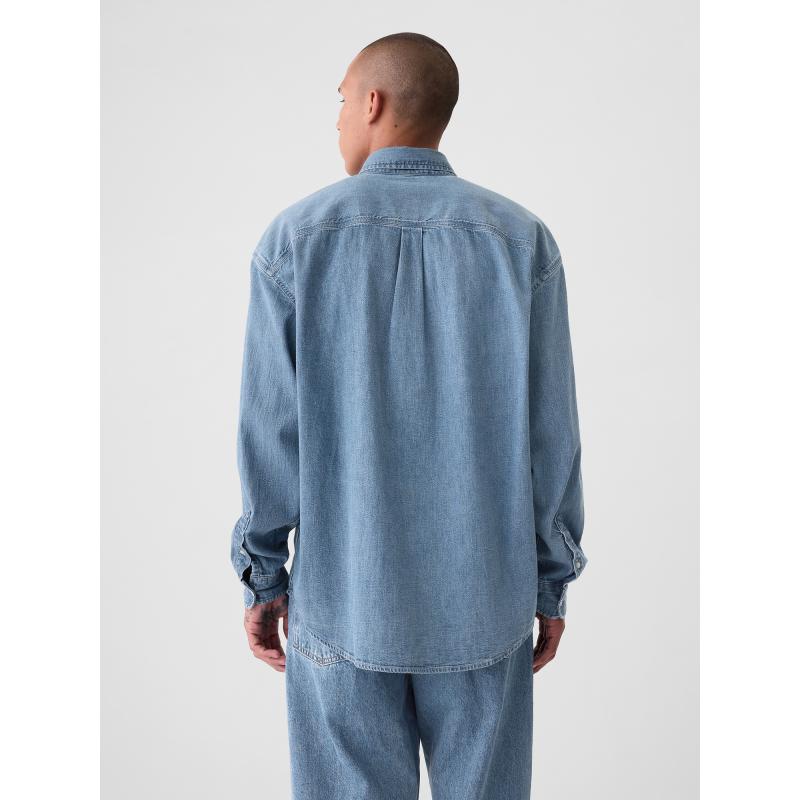 Džínová oversize košile