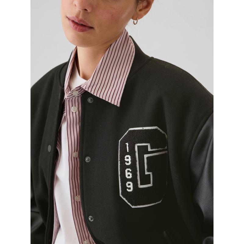 Vlněný oversize bomber