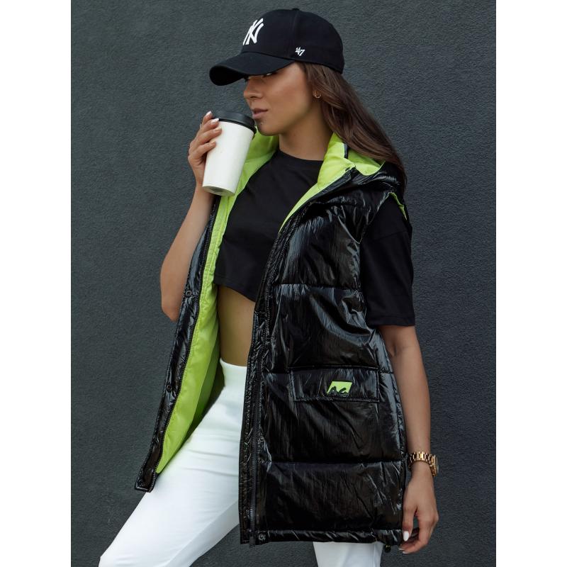 Dámská prošívaná dlouhá vesta MAYLO černá