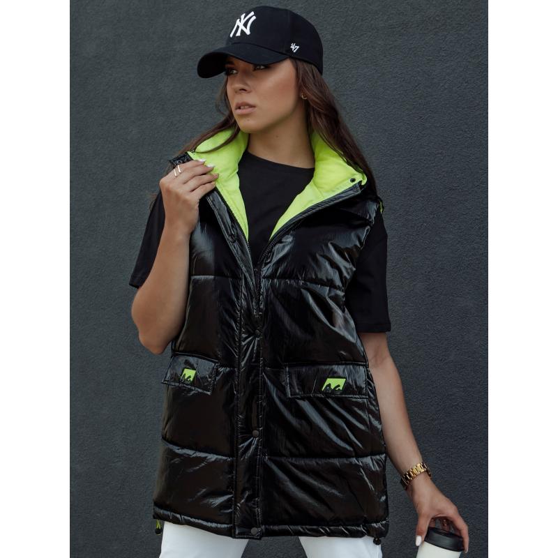 Dámská prošívaná dlouhá vesta MAYLO černá