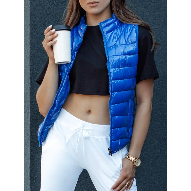 Dámská krátká prošívaná vesta WIANO modrá