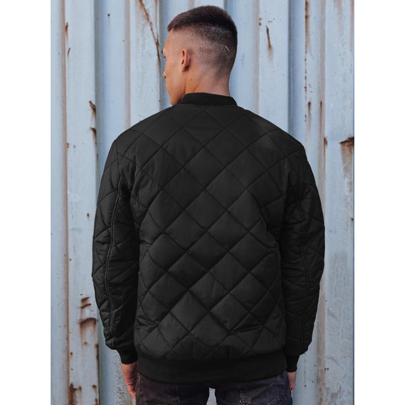 Pánská prošívaná bunda bomber černá