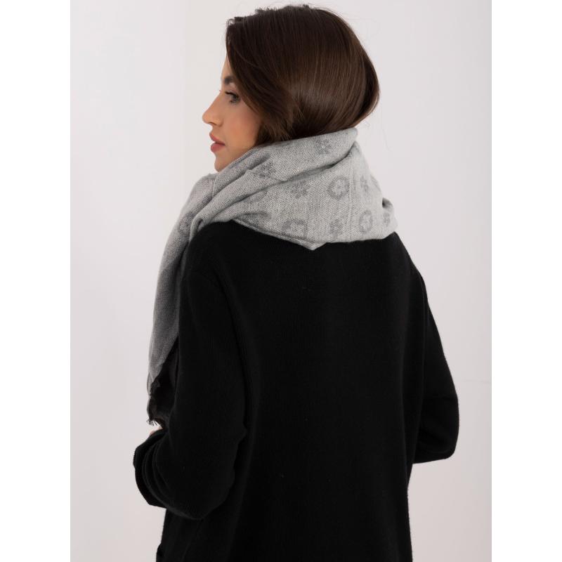 Dámský šátek vzorovaný šedý 