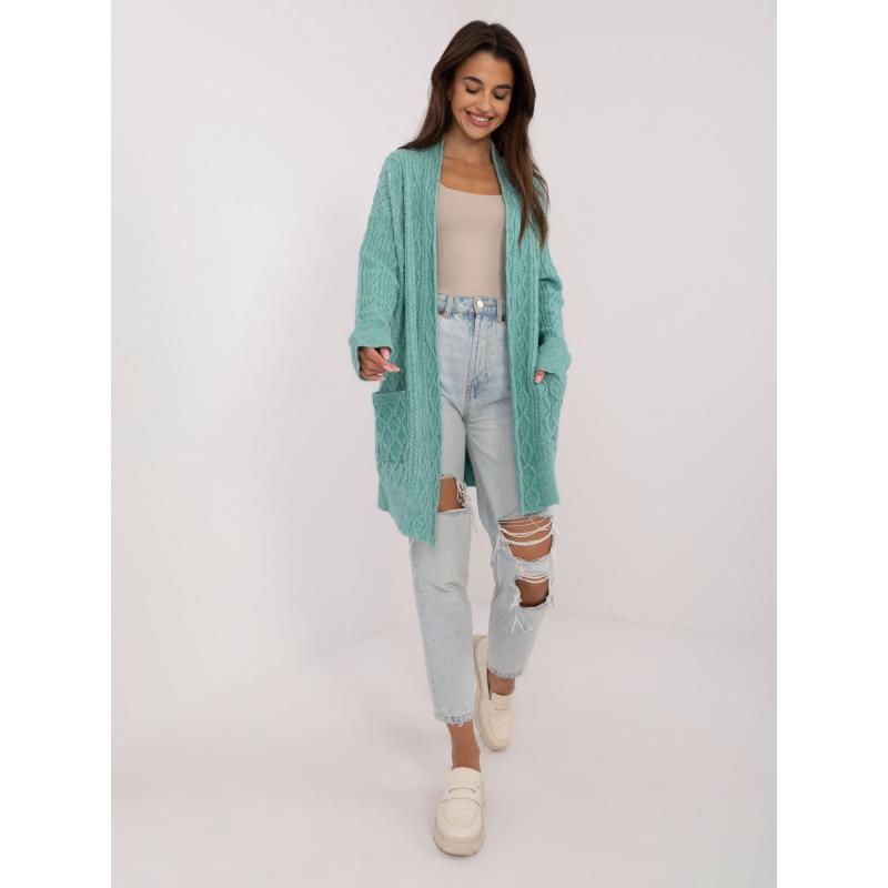 Női kardigán kardigán menta zöld