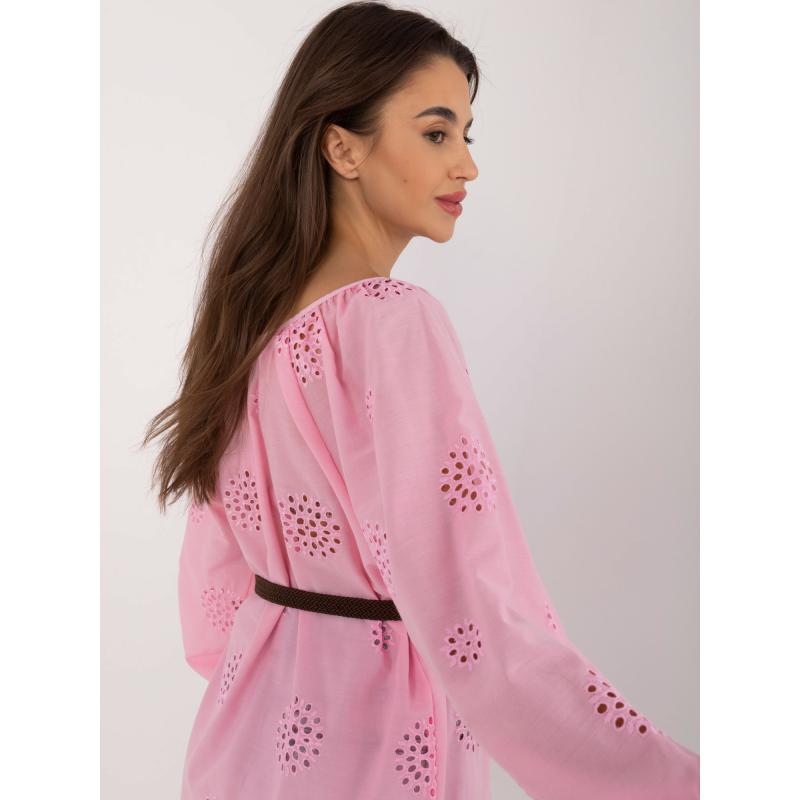 Dámská halenka v boho stylu růžová 