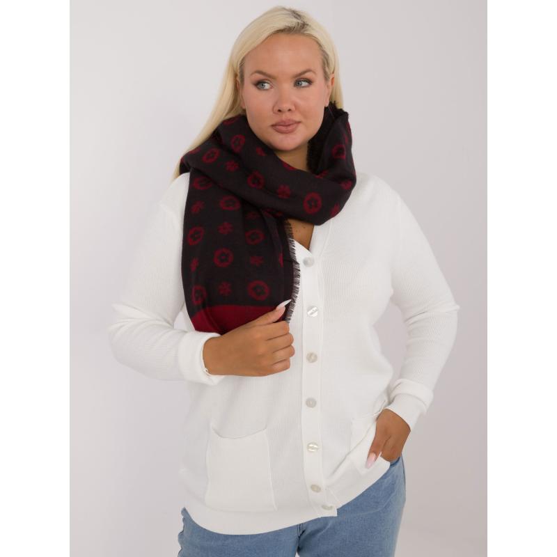 Női mintás sál fekete