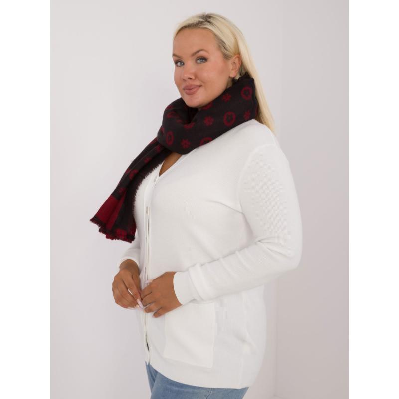 Női mintás sál fekete