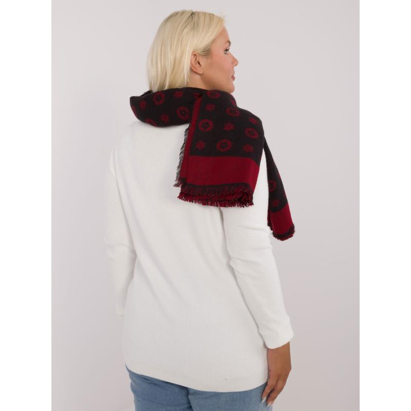 Női mintás sál fekete