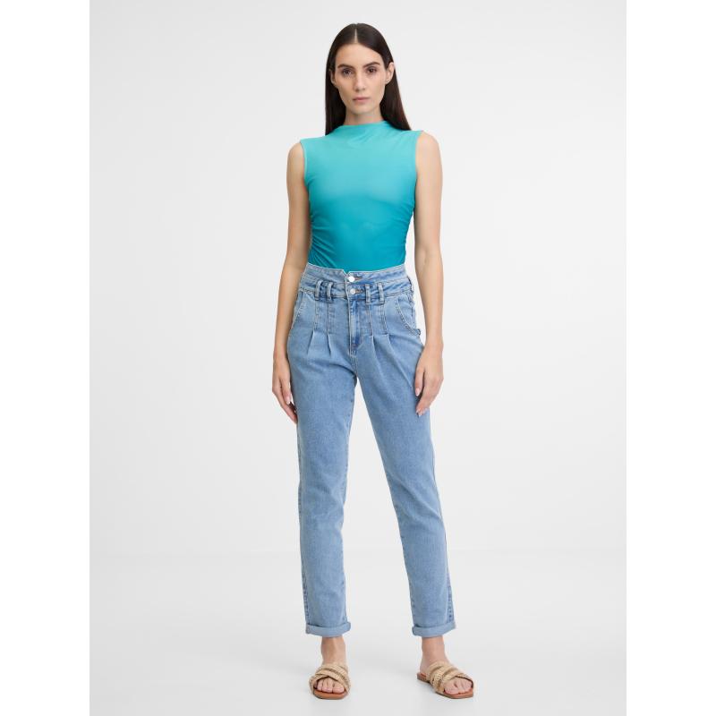 Svetlomodré dámske mamine džínsy