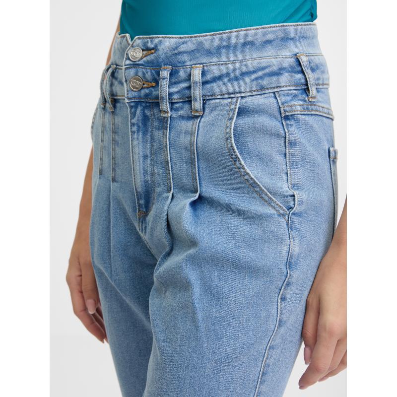 Svetlomodré dámske mamine džínsy