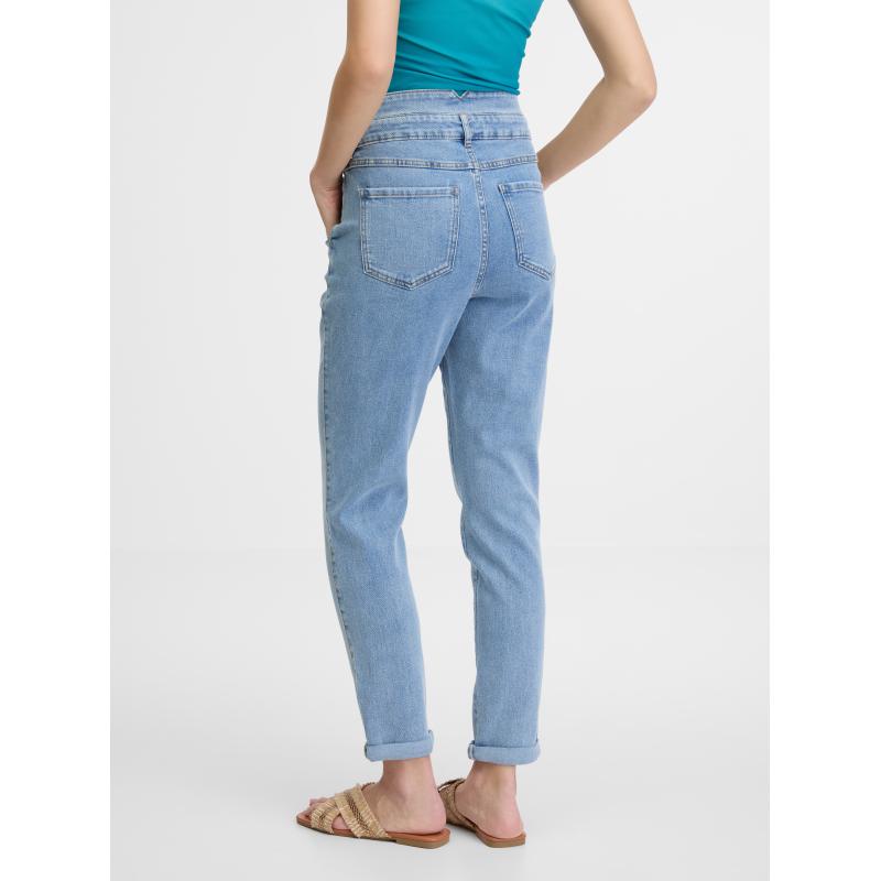 Svetlomodré dámske mamine džínsy