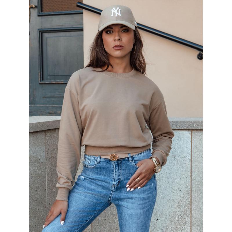 Klasická dámská mikina CASUALVIBE světle hnědá