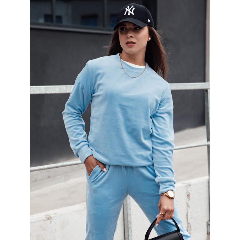 Női velúr szett URBANVELVET kék