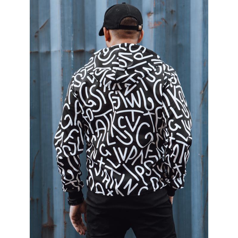 Pánská mikina se stahovací šňůrkou a kapucí černá