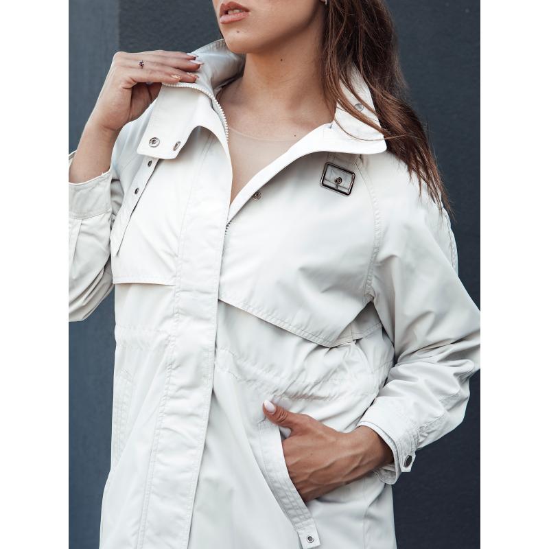 Dámská přechodová bunda parka s kapucí TILAN bílá
