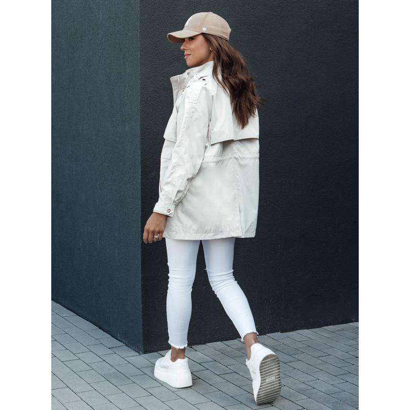 Dámská přechodová bunda parka s kapucí TILAN bílá