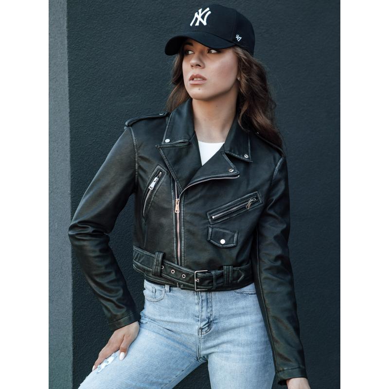 Női műbőr motoros kabát PALIGOR fekete