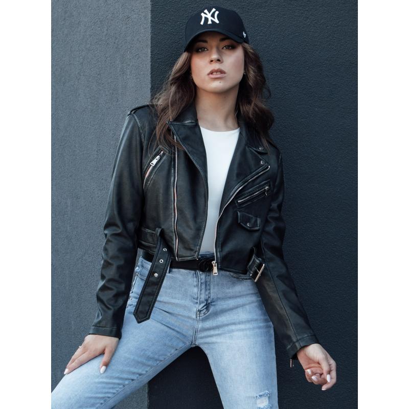 Női műbőr motoros kabát PALIGOR fekete