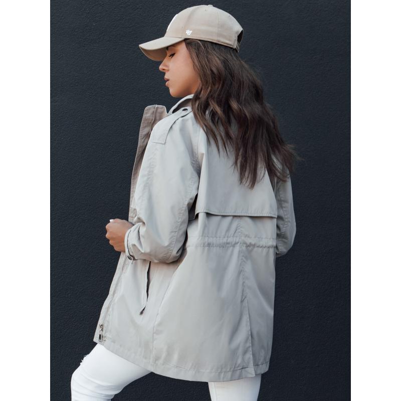 Dámská přechodová bunda parka s kapucí TILAN béžová