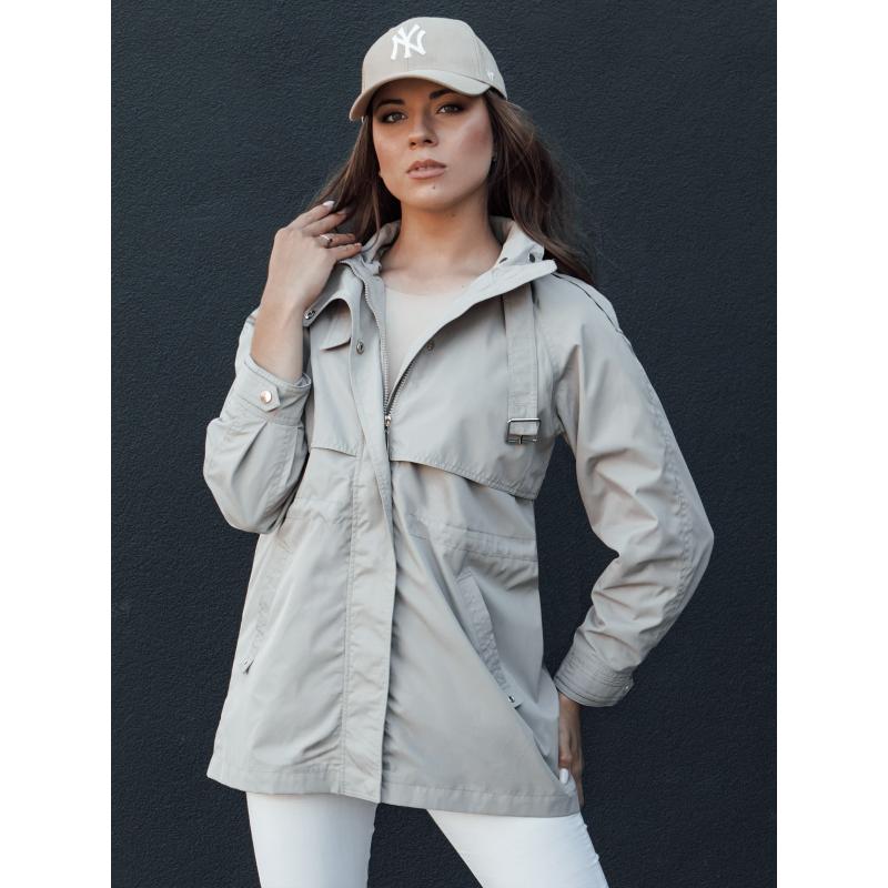 Dámská přechodová bunda parka s kapucí TILAN béžová