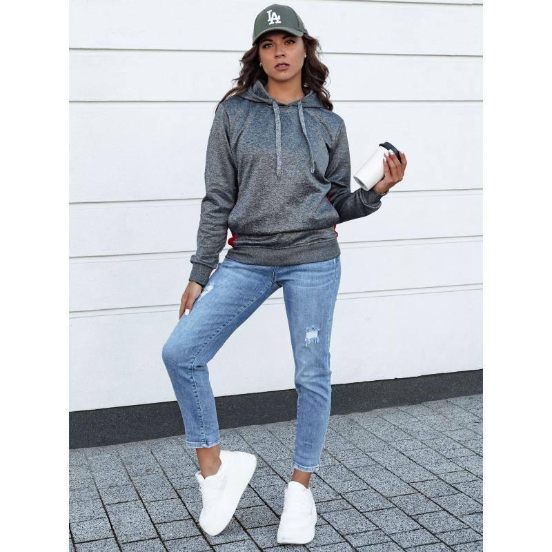 Dámská mikina s kapucí GIM tmavě šedá