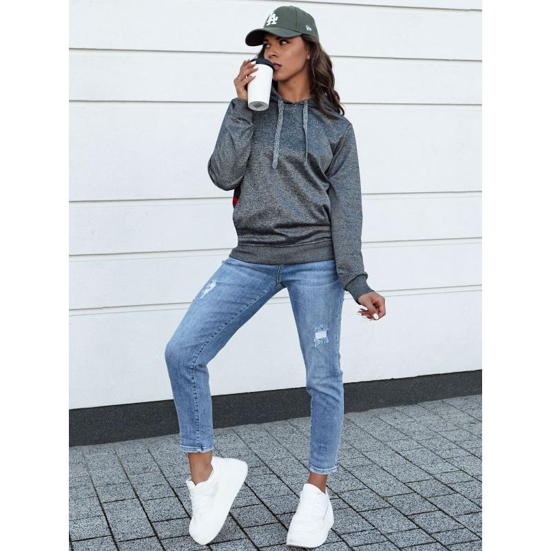 Dámská mikina s kapucí GIM tmavě šedá