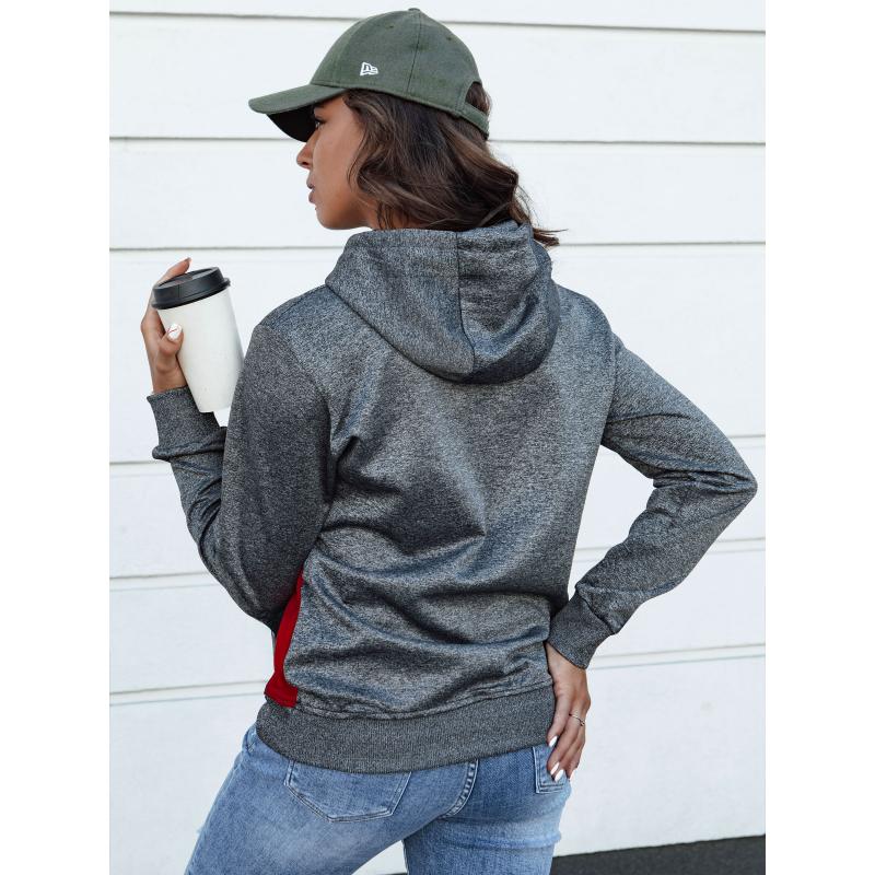 Dámská mikina s kapucí GIM tmavě šedá