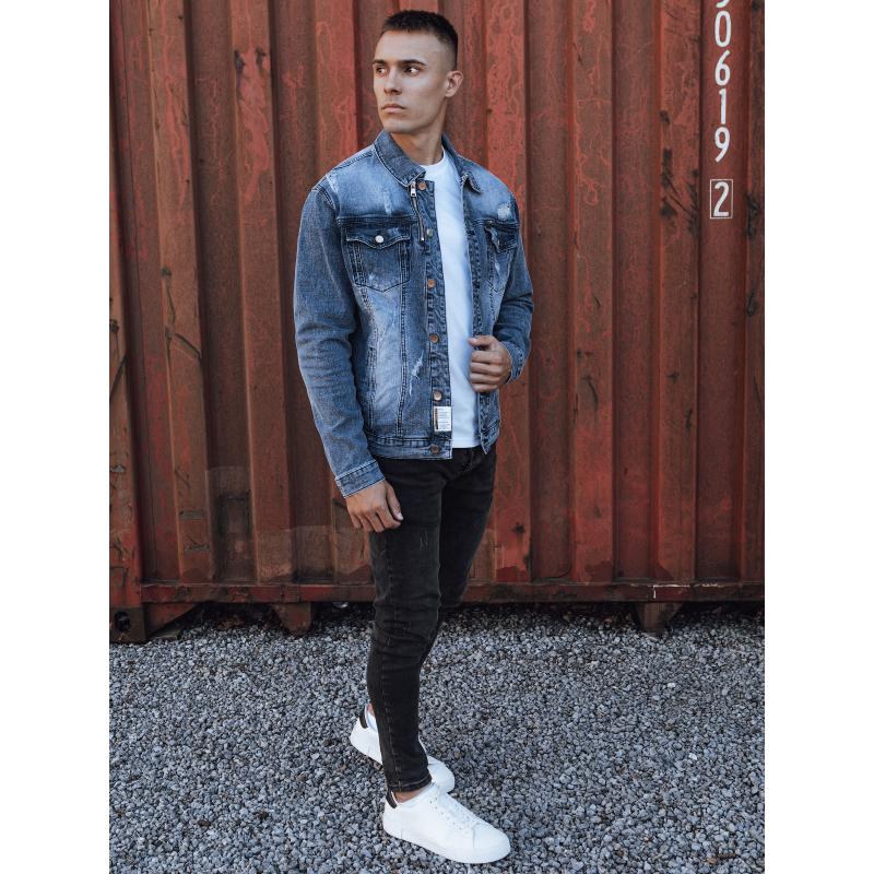 Pánská džínová bunda modrá