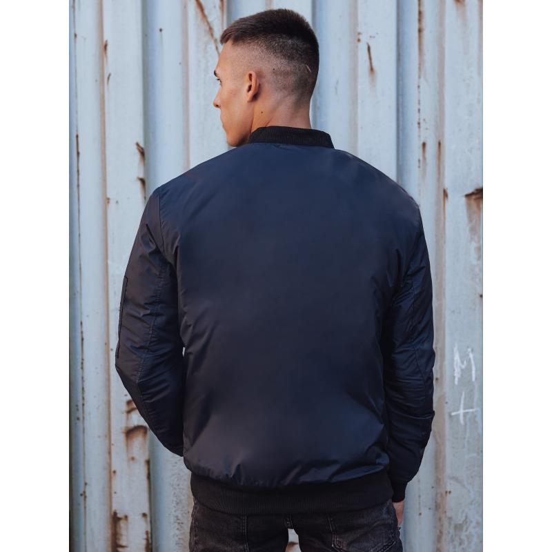 Férfi átmeneti kabát bomber dzseki sötétkék