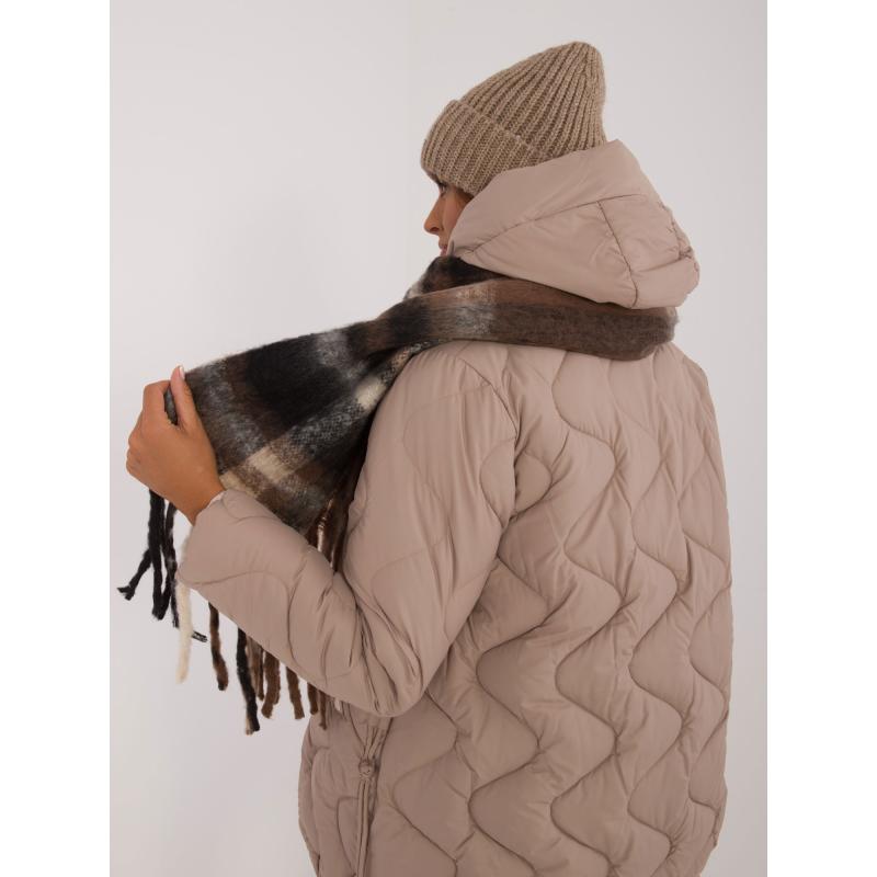 Női kötött sál barna és fekete