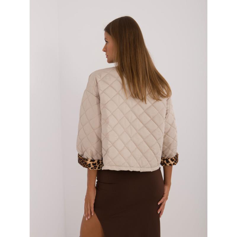 Dámská bunda s podšívkou přechodová béžová 
