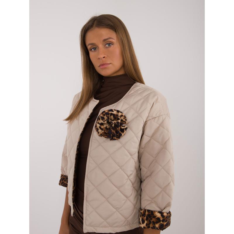 Dámská bunda s podšívkou přechodová béžová 